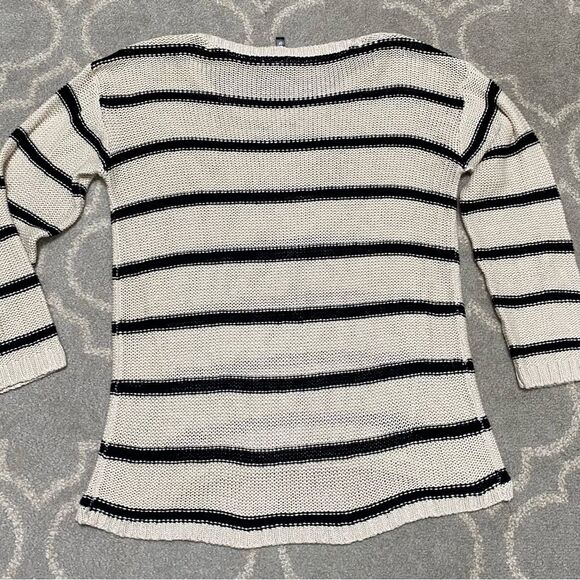 Full Tilt Striped Knit Sweater – High-Low Hem – Size Large - Picture 6 of 6